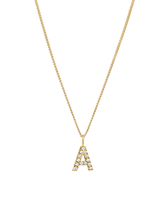 Letter Charm Necklace Gold in the group Shop / Necklaces at ANI (ANI_SET_048)