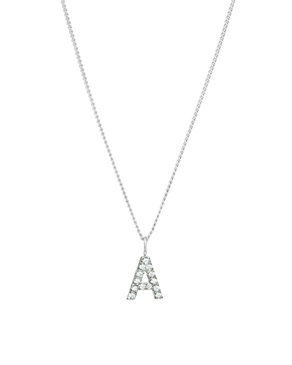 Letter Charm Necklace Silver in the group Shop / Necklaces at ANI (ANI_SET_049)