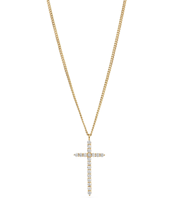 Large Cross Necklace Gold in the group Shop / Necklaces at ANI (ANI_SET_067)