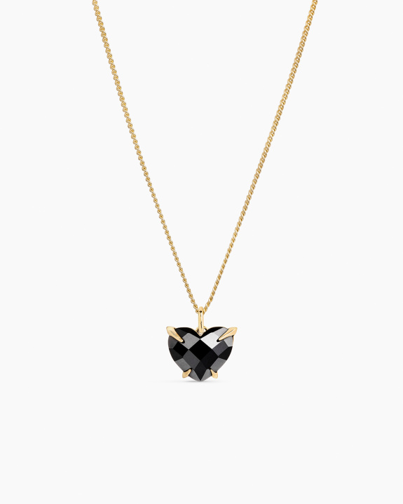 Black Heart Necklace Gold in the group Shop / Necklaces at ANI (ANI_SET_082)