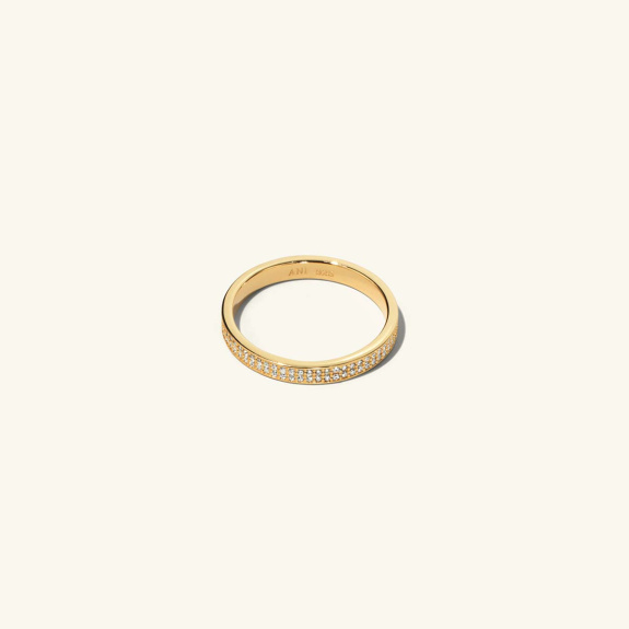 Flat Pavé Ring Gold in the group Shop / Rings at ANI (ANI_VA_005)