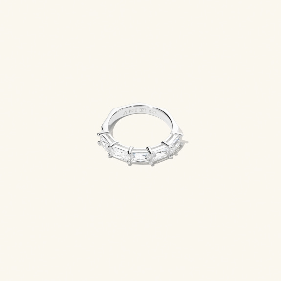 Half Baguette Ring Silver in the group Shop / Rings at ANI (ANI_VA_018)