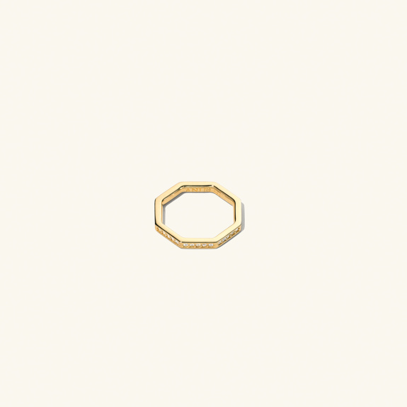 Pavé Octagon Ring Gold in the group Shop / Rings at ANI (ANI_VA_019)