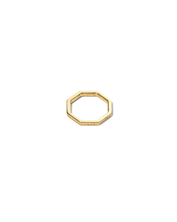 Pavé Octagon Ring Gold in the group Shop / Rings at ANI (ANI_VA_019)