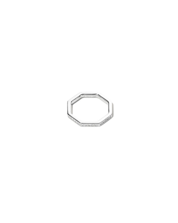 Pavé Octagon Ring Silver in the group Shop / Rings at ANI (ANI_VA_020)