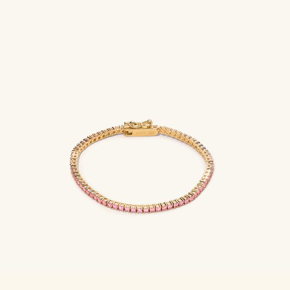 Tennis Bracelet Pink Gold in the group Shop / Bracelets at ANI (ANI_VA_025)