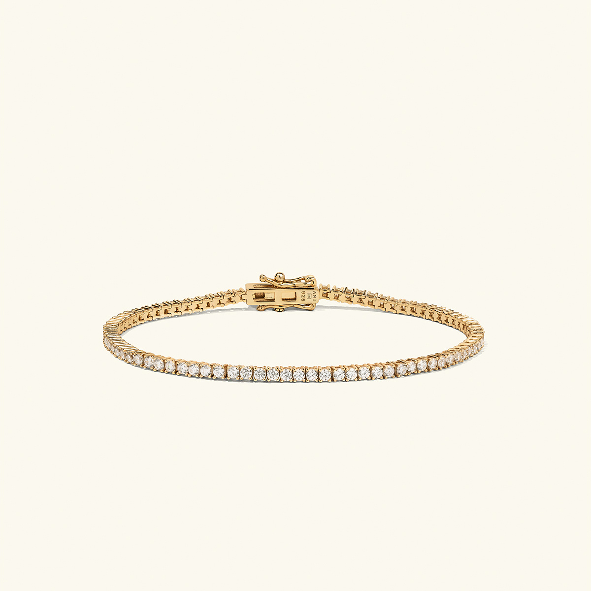 Matrix Tennis Bracelet, Round Cut, Small, Yellow, Gold-Tone Plated 5648933  (Size M) | Swarovski - Four Seasons Jewelry