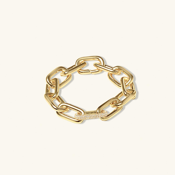 Chain Bracelet Pavé Gold in the group Shop / Bracelets at ANI (ANI_VA_054)