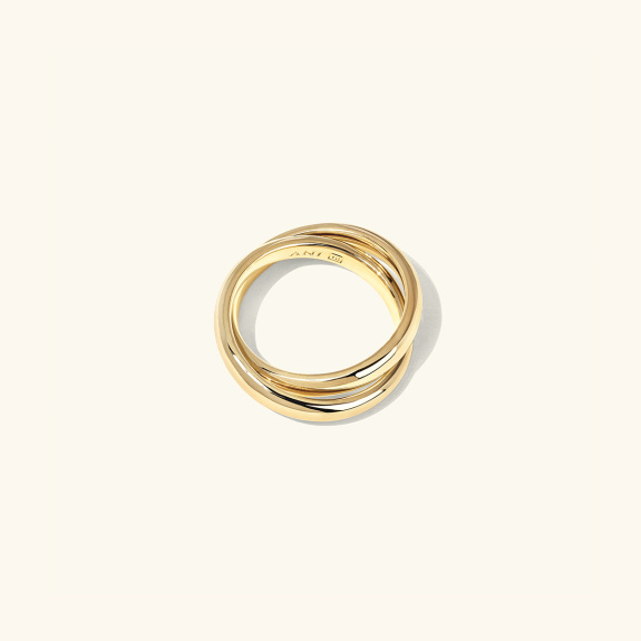 Plain Dualité Ring Gold in the group Shop / Rings at ANI (ANI_VA_062)