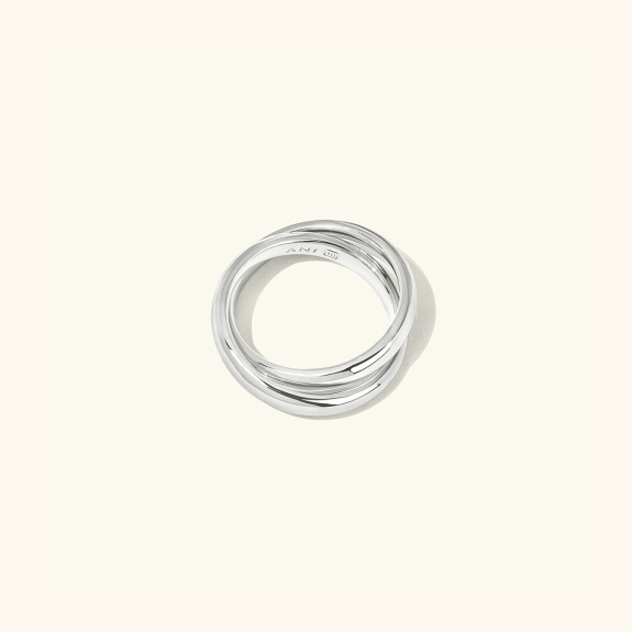 Plain Dualité Ring Silver in the group Shop / Rings at ANI (ANI_VA_063)