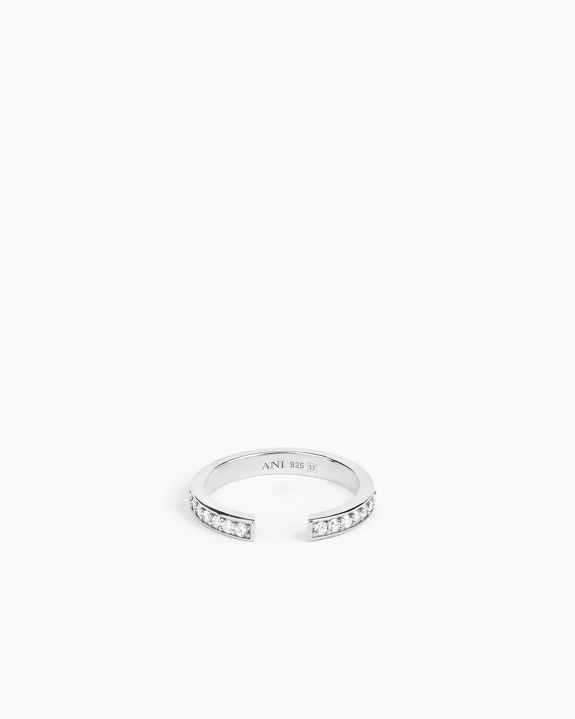 Aperto Pavé Ring Silver in the group Shop / Rings at ANI (ANI_VA_097)