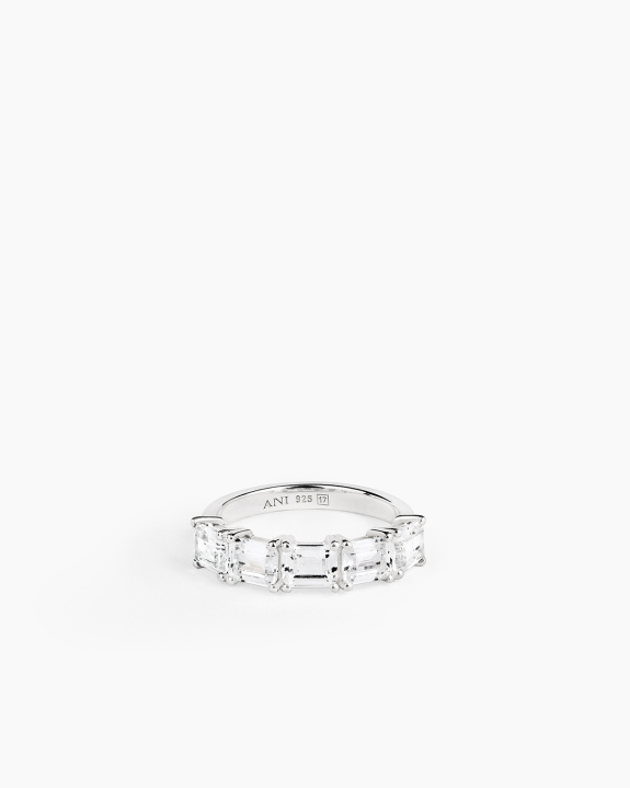 Half Emerald Ring Silver in the group Shop / Rings at ANI (ANI_VA_103)