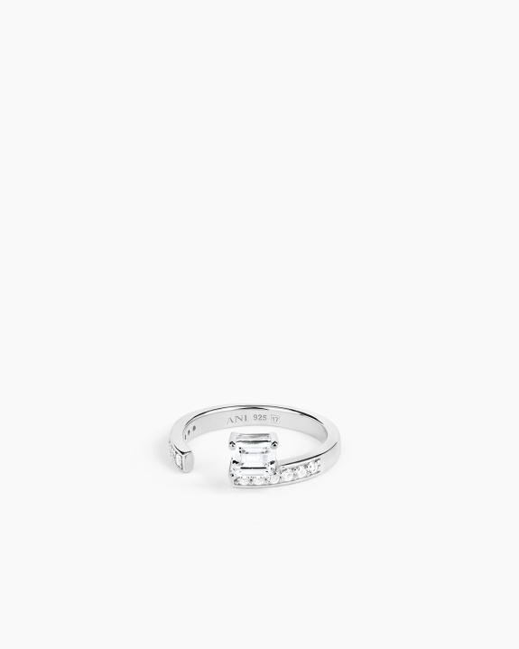 Sopra Aperto Pavé Ring Silver in the group Shop / Rings at ANI (ANI_VA_107)