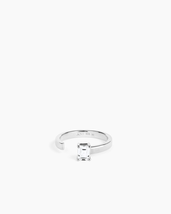 Aperto Emerald Ring Silver in the group Shop / Rings at ANI (ANI_VA_109)